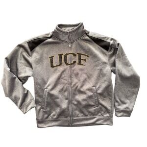 UCF Knights Track‎ Jacket Full Zip Gray Fleece Lined Men's Size Large